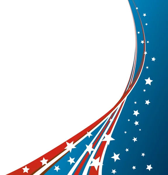 Drapeau américain, arrière-plan patriotique vectoriel — Image vectorielle