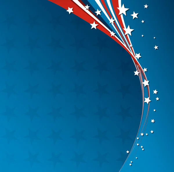 Bandera americana, Vector patriótico fondo — Vector de stock