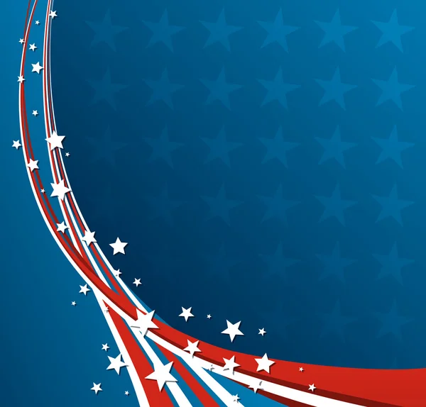 Bandiera americana, sfondo patriottico vettoriale — Vettoriale Stock