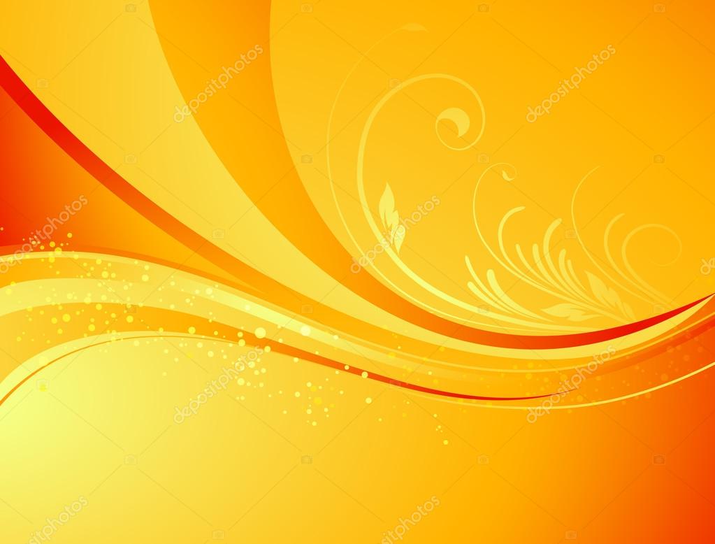 Seasonal nature abstract background. Eco Vector floral pattern. Orange color.  Autumn, summer seasons Stock Vector Image by ©-strizh- #73344253