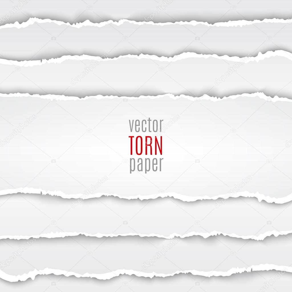 White torn paper