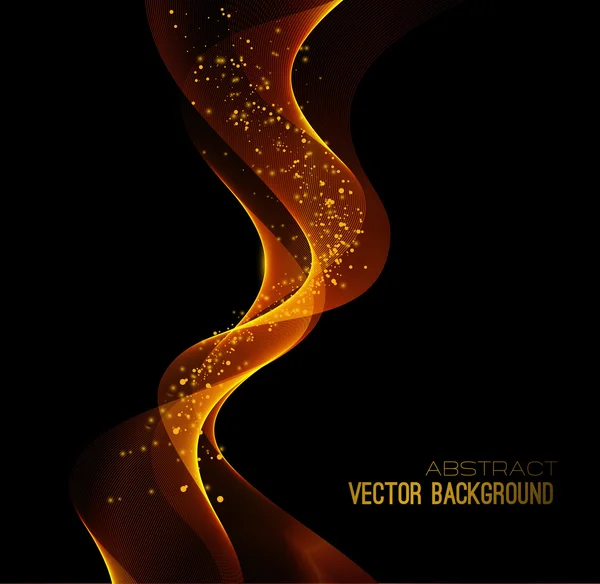Ilustración vectorial fondo abstracto azul borrosa magia neón luz líneas curvas — Vector de stock