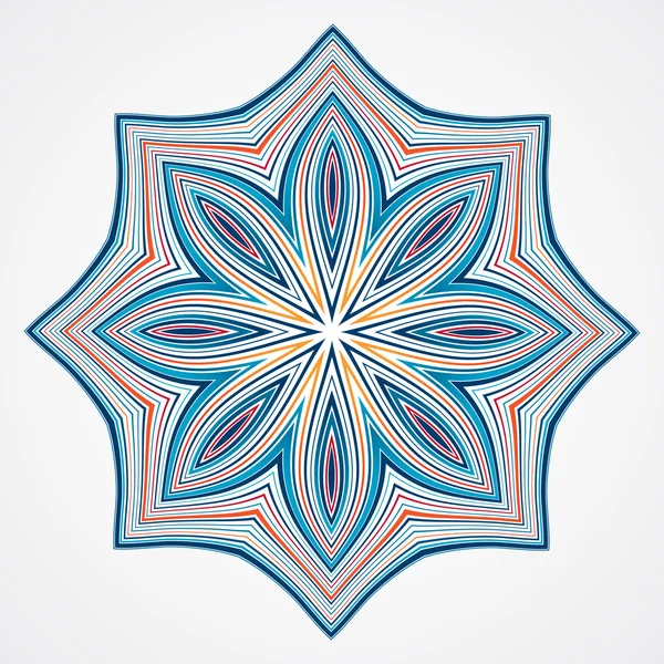 Etniska fraktal Mandala. — Stock vektor