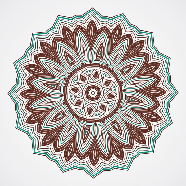 Mandala fractal ethnique . — Image vectorielle