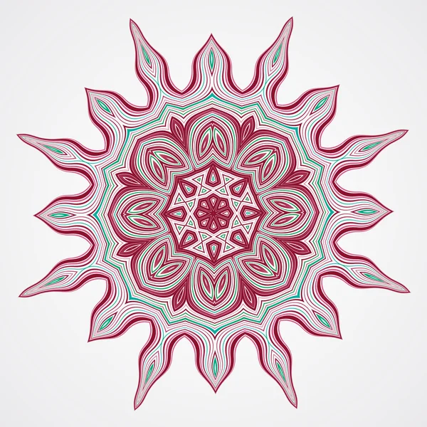 Etniska fraktal Mandala. — Stock vektor