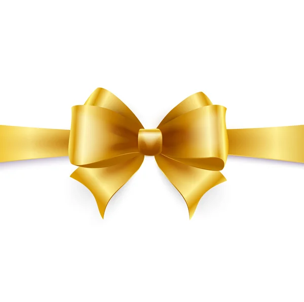 Golden bow. Vector illustration — Stock Vector
