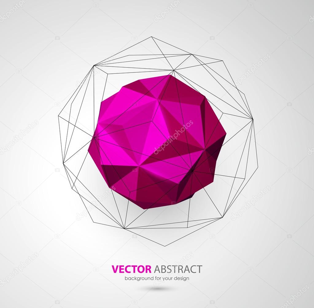 Vector geometric background with triangles