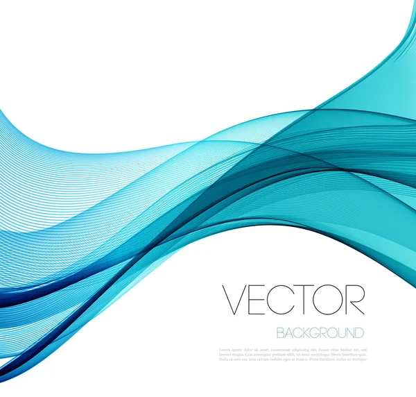 Smooth wave stream line abstract header layout. Vector illustration — Stock Vector