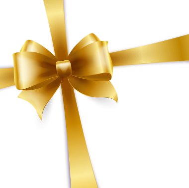 Invitation card with gold ribbon 