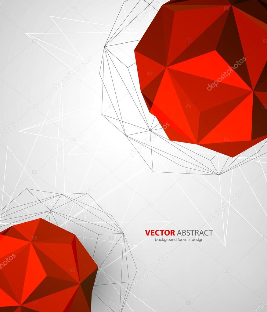 Vector geometric background with triangles