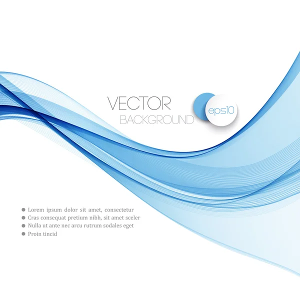 Smooth wave stream line abstract header layout. Vector illustration — Stock Vector