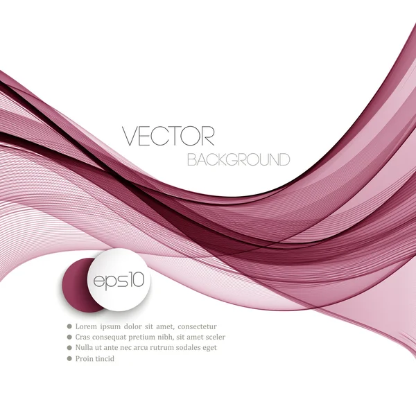 Glatte Wave-Stream-Linie abstraktes Header-Layout. Vektorillustration — Stockvektor