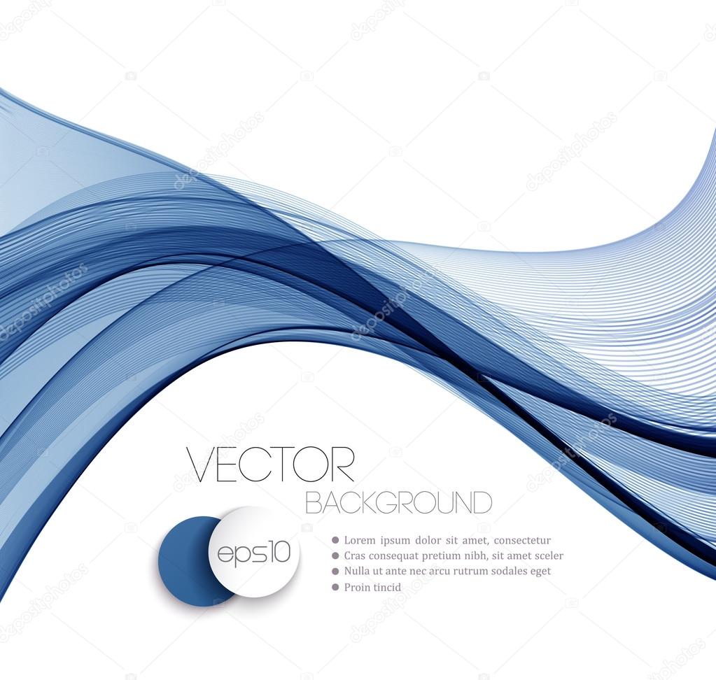 Smooth wave stream line abstract header layout. Vector illustration