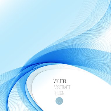 Pürüzsüz dalga akışı satır soyut üstbilgi düzeni. Vektör çizim