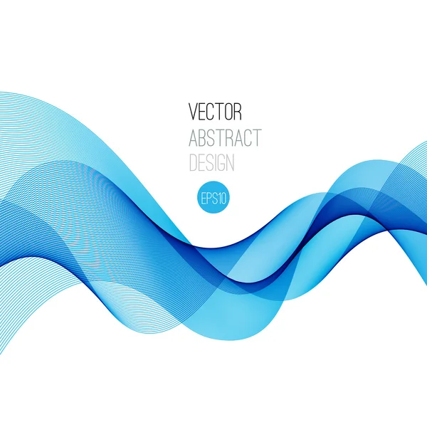 Layout de cabeçalho abstrato de linha de fluxo de onda suave. Ilustração vetorial — Vetor de Stock