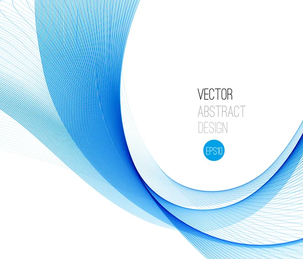 Glatte Wave-Stream-Linie abstraktes Header-Layout. Vektorillustration — Stockvektor