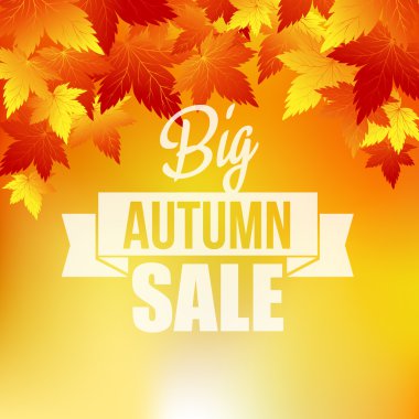 Yapraklı sonbahar arkaplanı. 