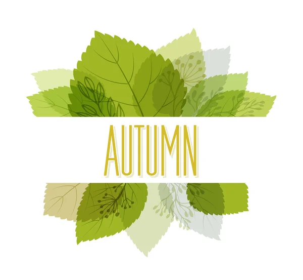 Autumn background with leaves. — Stock Vector