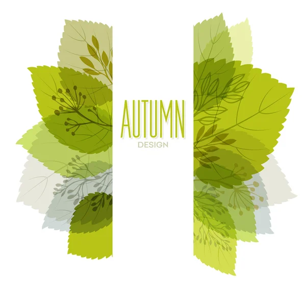 Autumn background with leaves. — Stock Vector