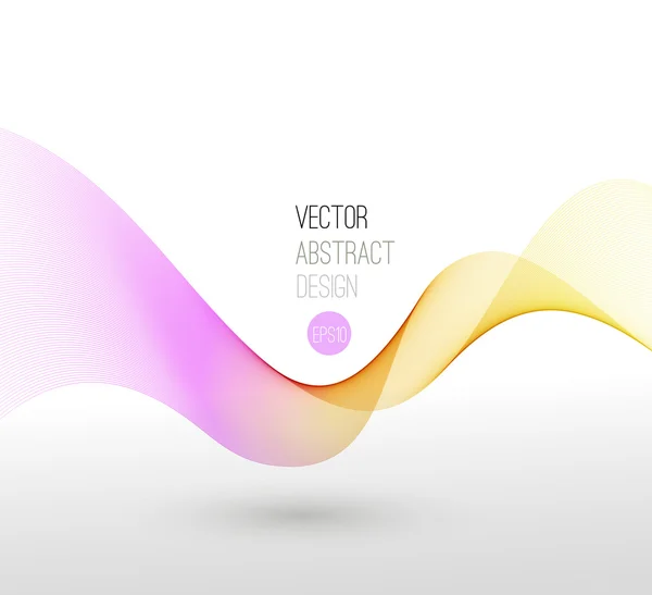 Vector template leaflet design with color lines — Stock Vector