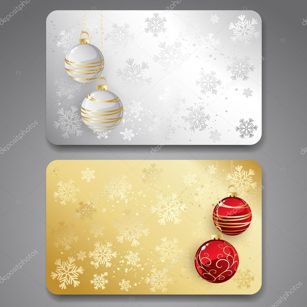 Collection of gift cards with ribbons. Vector background