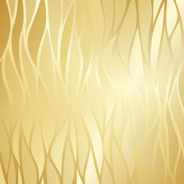 Papel pintado floral dorado de lujo — Vector de stock