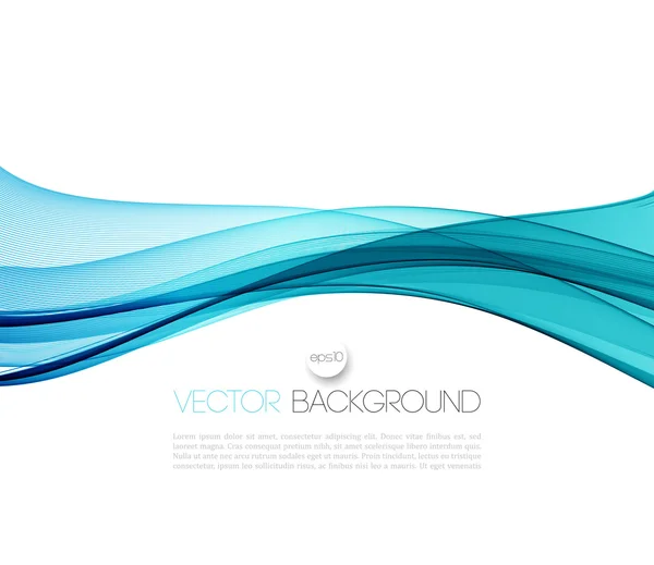 Glatte Wave-Stream-Linie abstraktes Header-Layout. Vektorillustration — Stockvektor