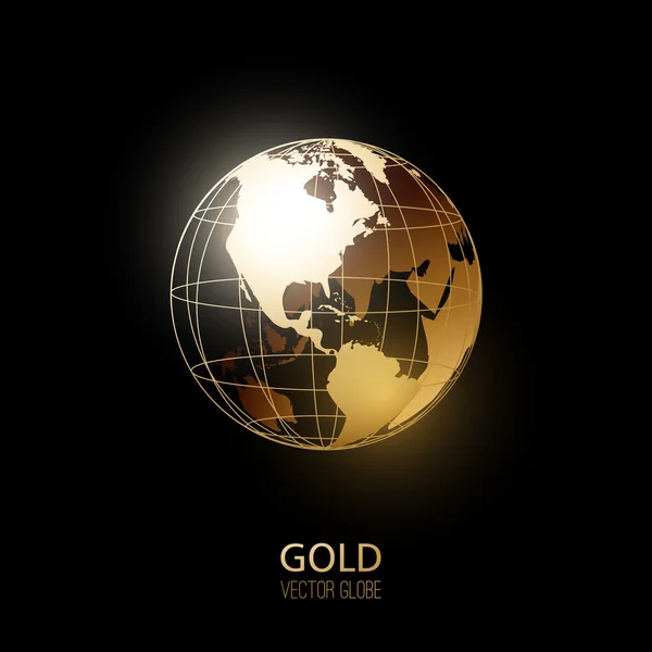 Globo de oro — Vector de stock