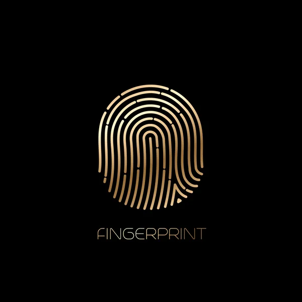 Fingerprint identification icon. Vector illustration — Stock Vector