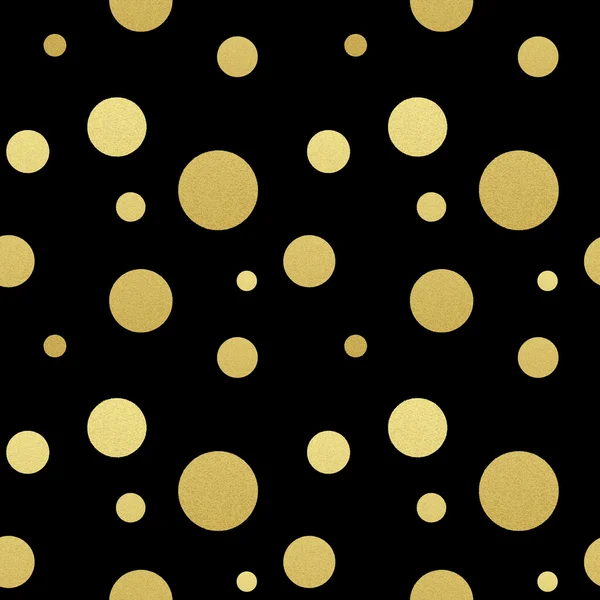 Classic dotted seamless gold glitter pattern. — Stock Vector