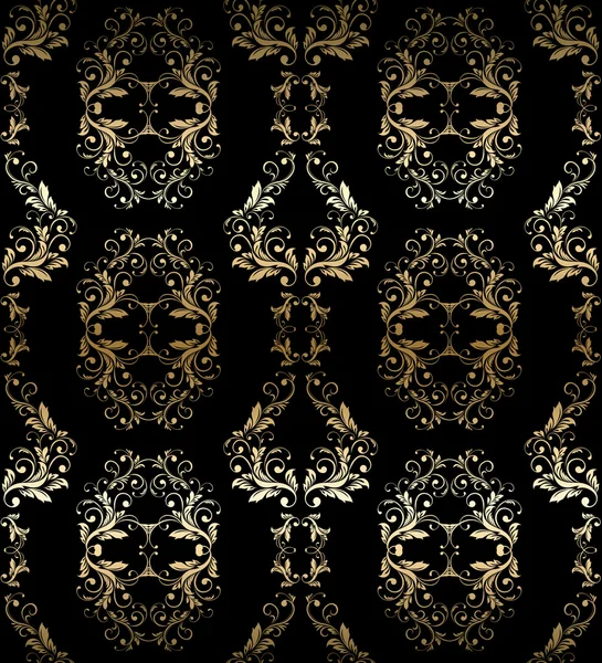 Abstract vintage seamless damask pattern — Stock Vector