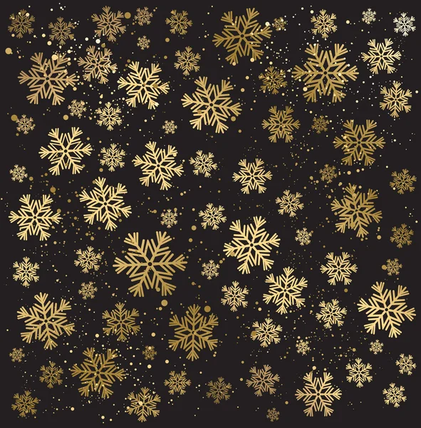 Gold winter abstract background. — Stock Vector