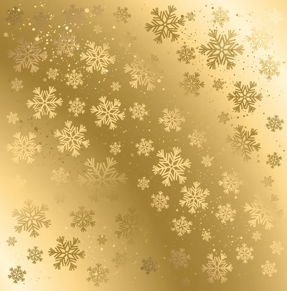 Gold winter abstract background. — Stock Vector