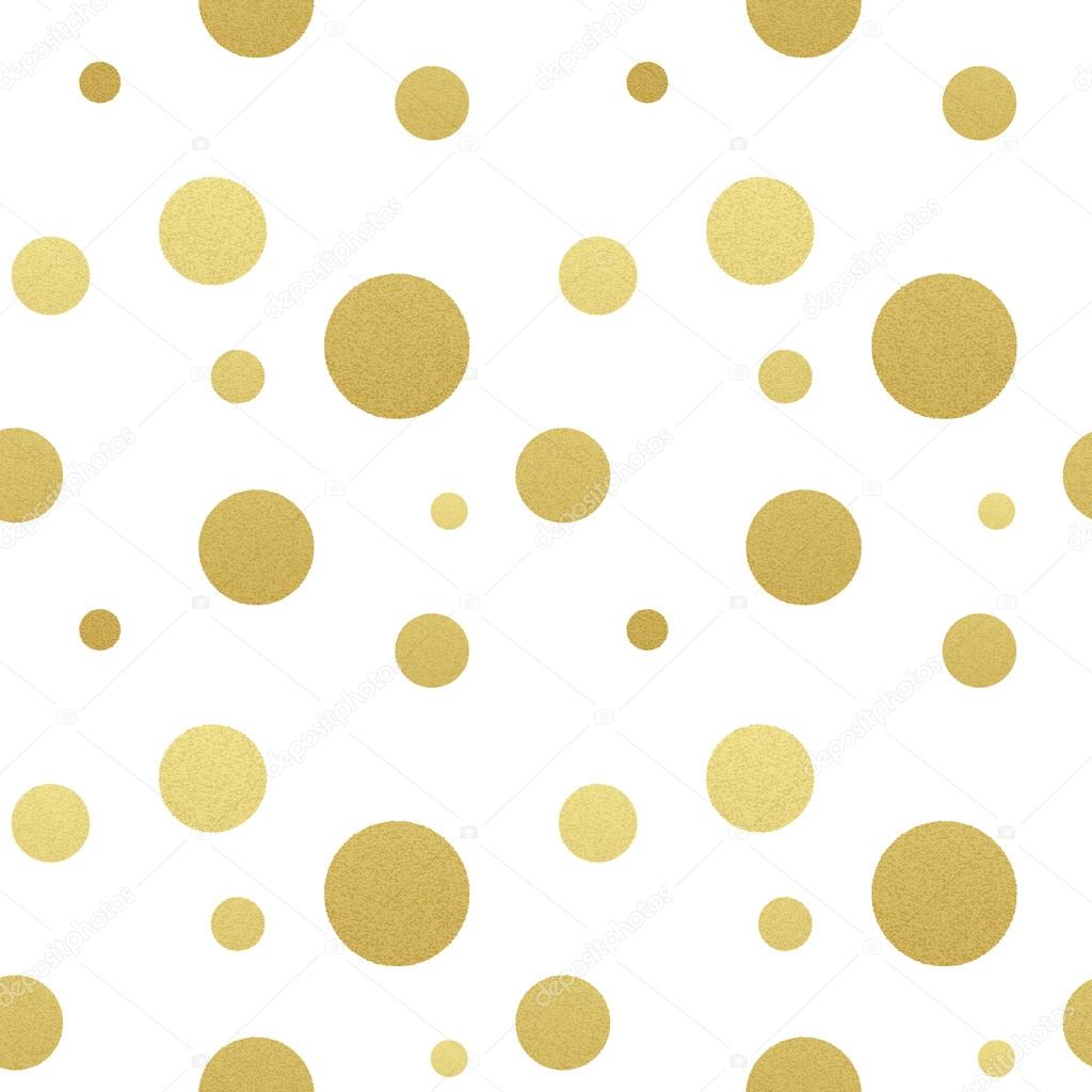 Classic dotted seamless gold glitter pattern.