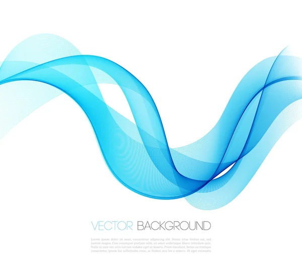 Abstract template background with blue curved wave. — Stock Vector