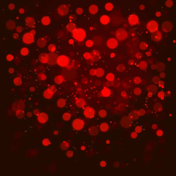 Рождественский абстрактный красный фон с боке света — стоковый вектор