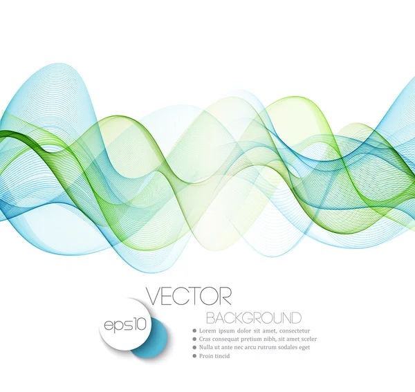 Ondas abstractas de color. Ilustración vectorial — Vector de stock