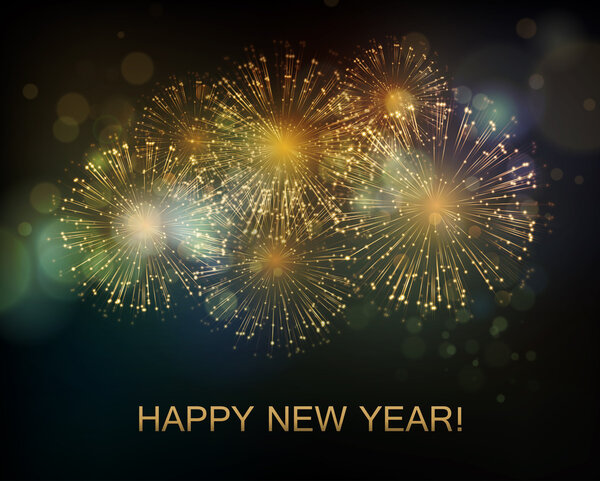 Vector Holiday Fireworks Background