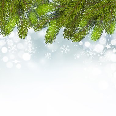 kar ve dalları ile Noel arka plan