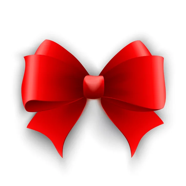 Red bow. Vector illustration — Stock Vector