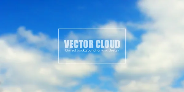 Cielo azul con nubes. Fondo vectorial. — Vector de stock