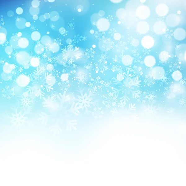 Navidad copos de nieve fondo — Vector de stock
