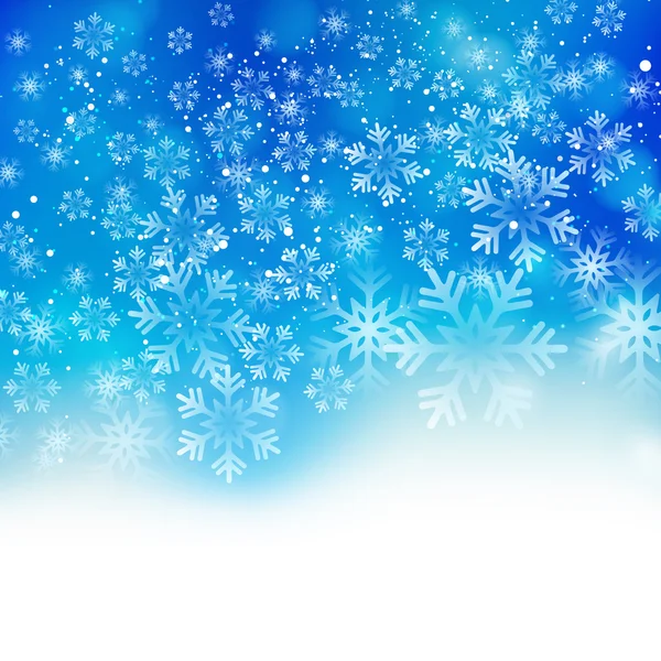 Navidad copos de nieve fondo — Vector de stock