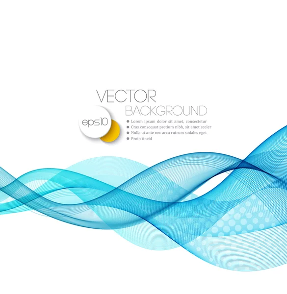 Glatte Wave-Stream-Linie abstraktes Header-Layout. Vektorillustration — Stockvektor