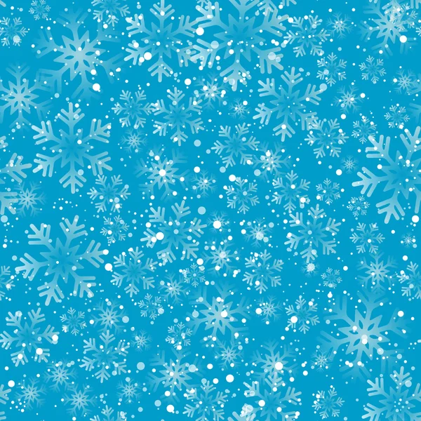 Flocos de neve de Natal fundo sem costura — Vetor de Stock