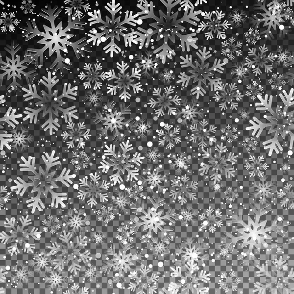 Christmas snowflakes seamless background — Stock Vector