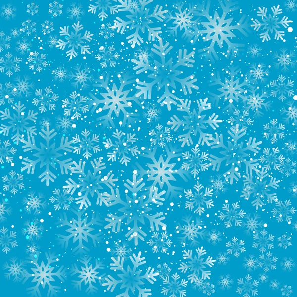 Flocos de neve de Natal fundo — Vetor de Stock