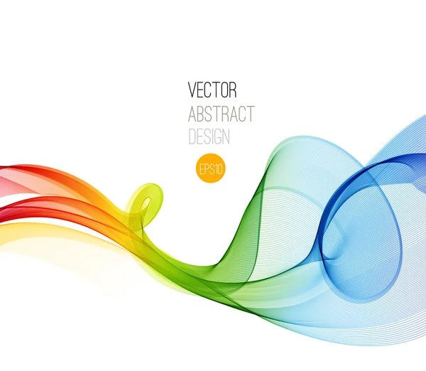 Abstract vector background, futuristic wavy — Stock Vector