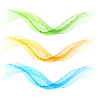 Dalgalı çizgiler kümesi. Soyut şablon tasarımı