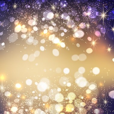 Bokeh illüstrasyon parlayan. Vektör çizim